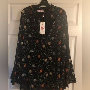 NWT….Buddy Love Medium dress with bell bottom Sleeves.